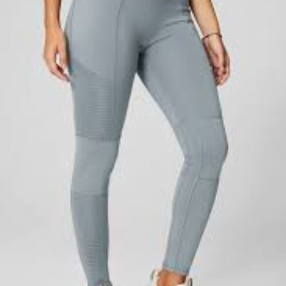 Fabletics Slate Gray Motion365+ High-Waisted Moto Legging Women's Medium - Picture 1 of 11